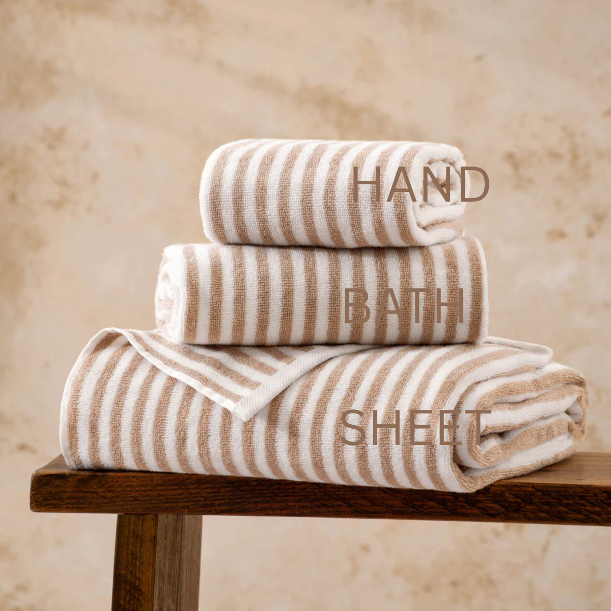 Natural Stripe Every Day Cotton Bath Towels