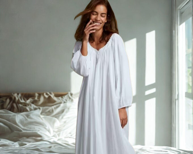 White Organic Cotton Nightdress