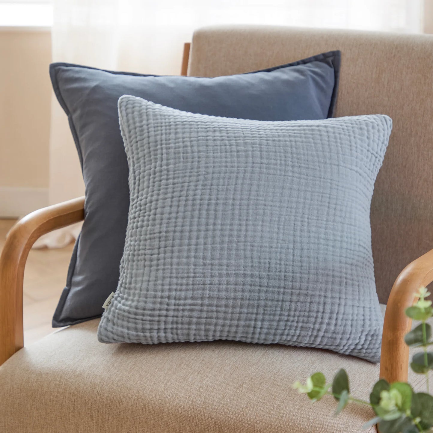 Soft Blue Muslin Bedlinens