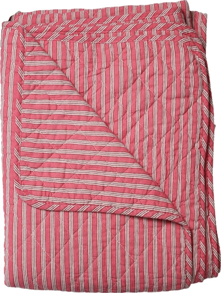 XL Sofa Quilt Pink Stripe