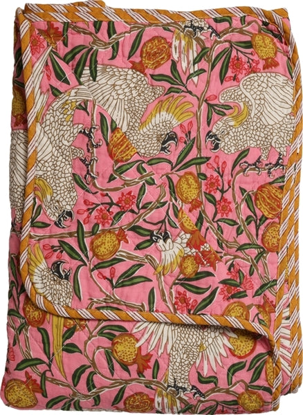 XL Sofa Quilt Pink Birds