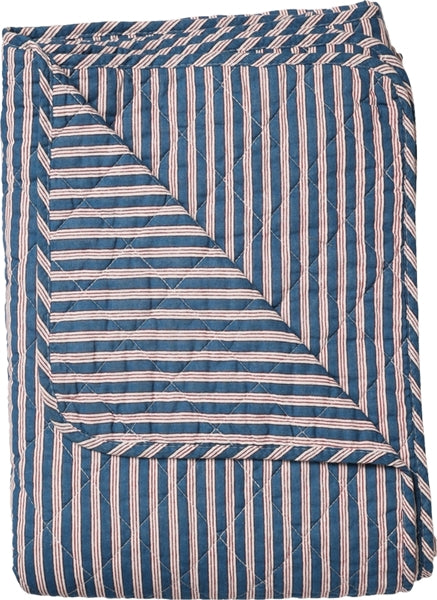 XL Sofa Quilt Indigo Stripe