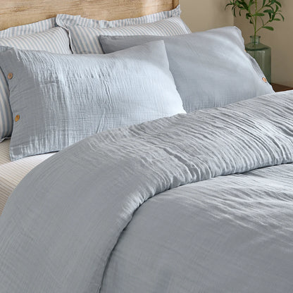 Soft Blue Muslin Bedlinens