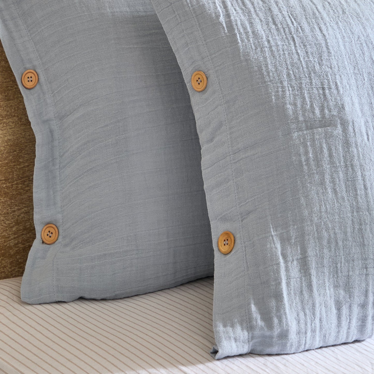 Soft Blue Muslin Bedlinens