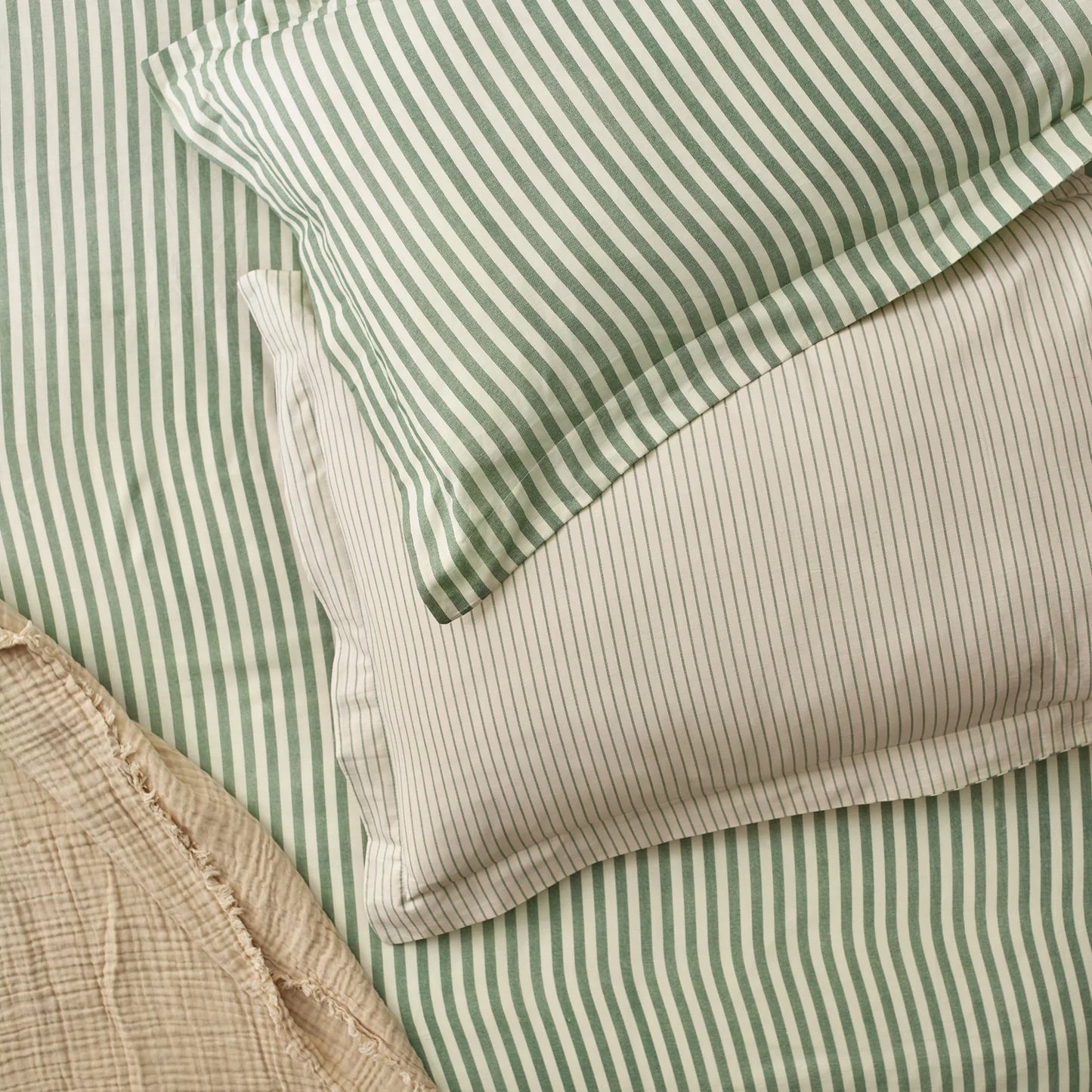 Forest Green Stripe Bedlinens