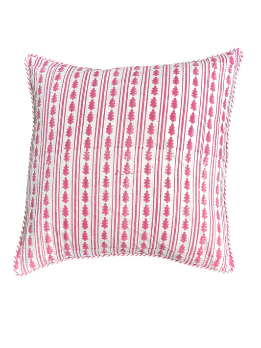 Summer Pink Stripe Cushion