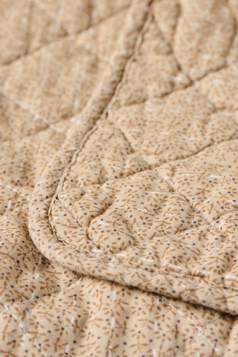 Autumn Brown Floral Sofa Quilt