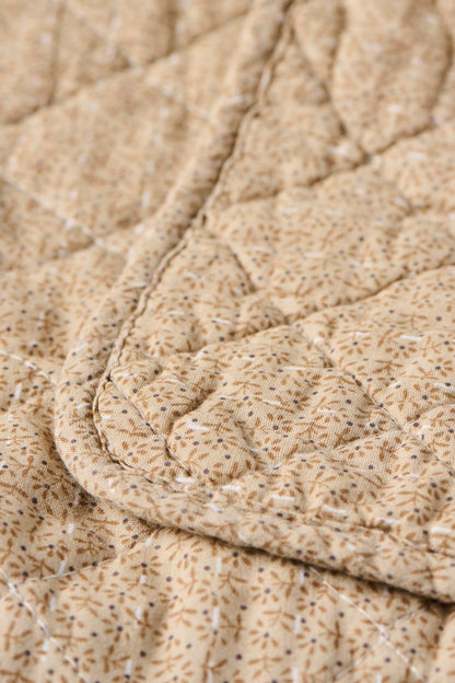 Autumn Brown Floral Sofa Quilt