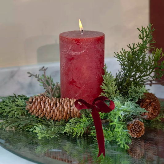 Christmas Fir Cone Candle Ring