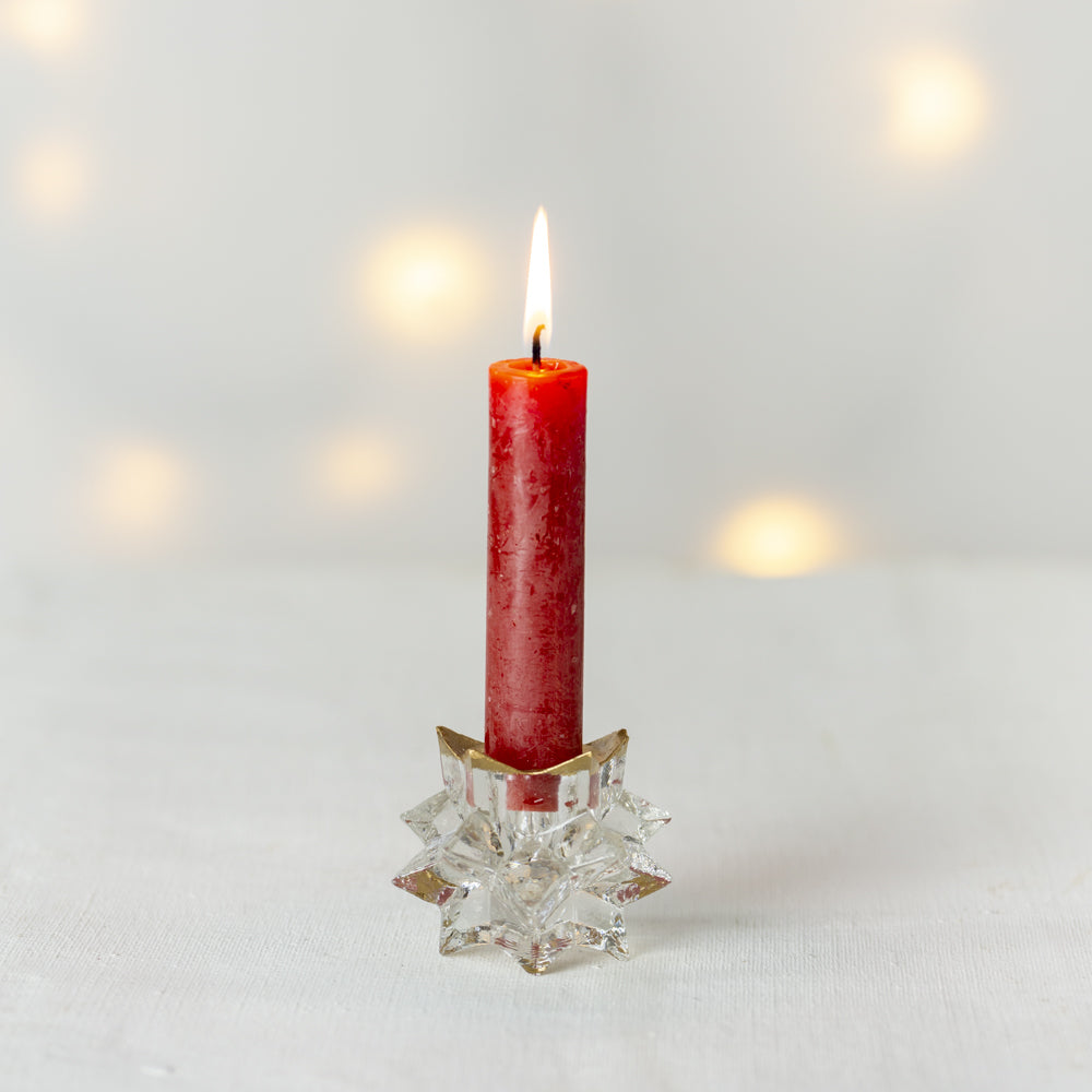 Christmas Glass Star Candle Holder