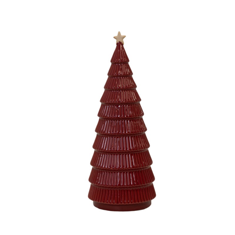 Christmas Red Ceramic Tree