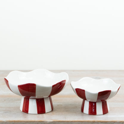 Christmas Red Candy Bowl  2 Sizes