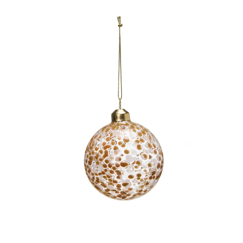 Christmas Brown Glass Baubles 3 Designs
