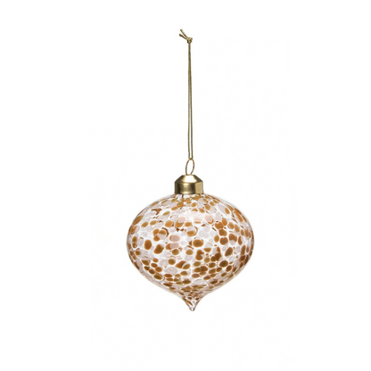 Christmas Brown Glass Baubles 3 Designs