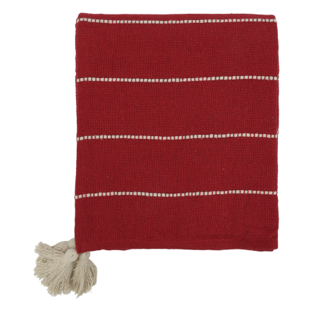 Christmas Red Stripe Throw