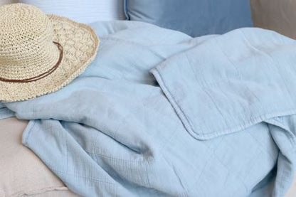 Baby Blue Sofa Quilt