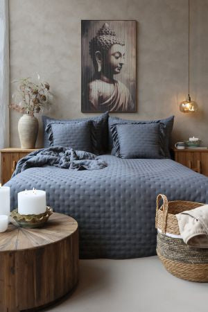 Midnight Quilted Aix Bedspread