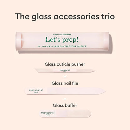 MANUCURIST Let’s Prep! Glass Nail Accessory Trio