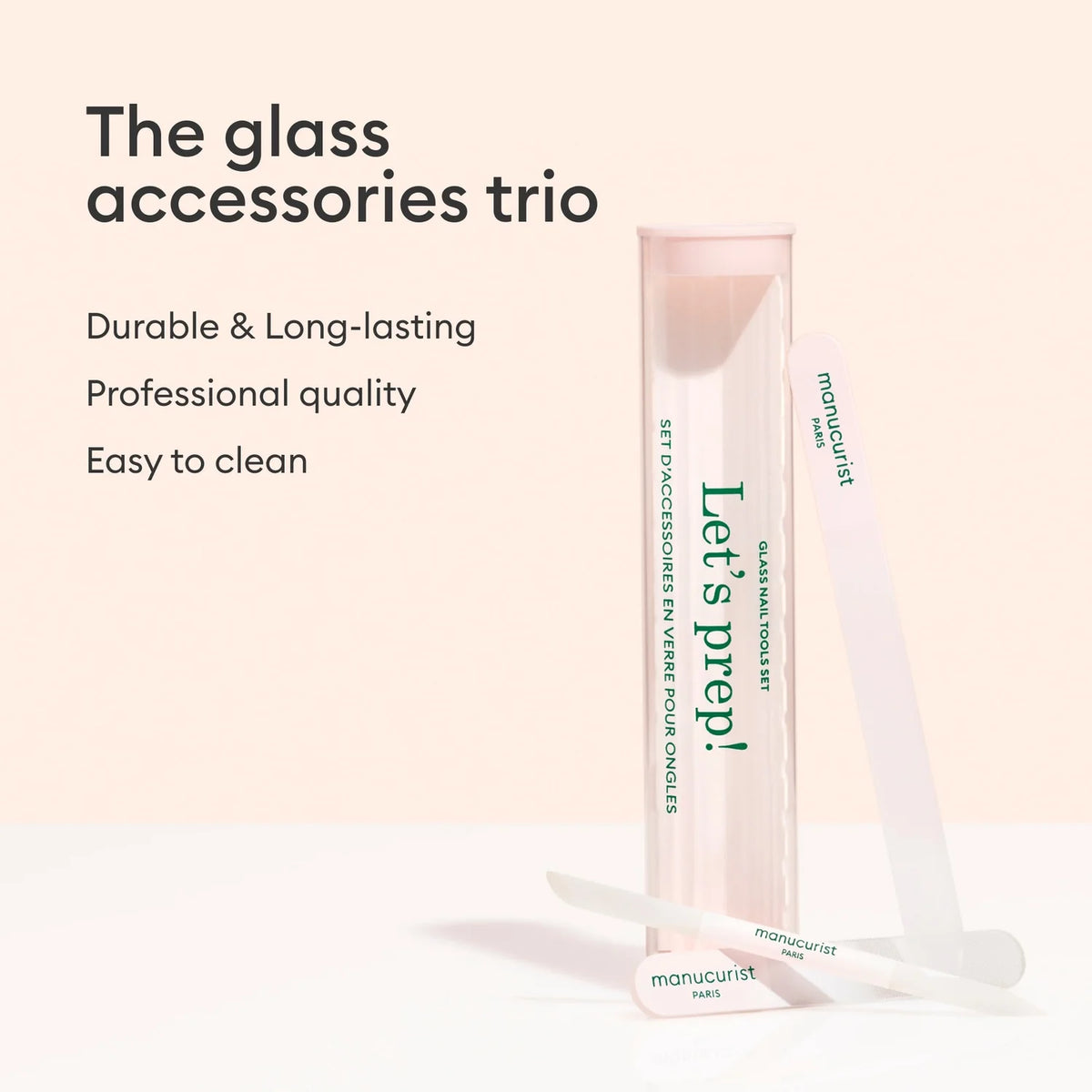 MANUCURIST Let’s Prep! Glass Nail Accessory Trio
