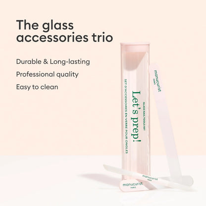 MANUCURIST Let’s Prep! Glass Nail Accessory Trio