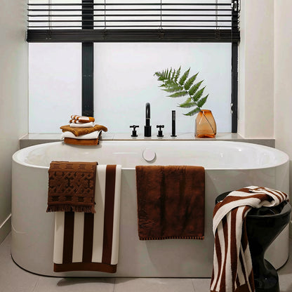 Santorini Ganache Stripe Towels