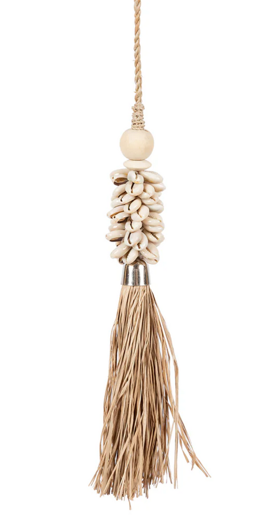 Raffia Cowrie Shell Tassel