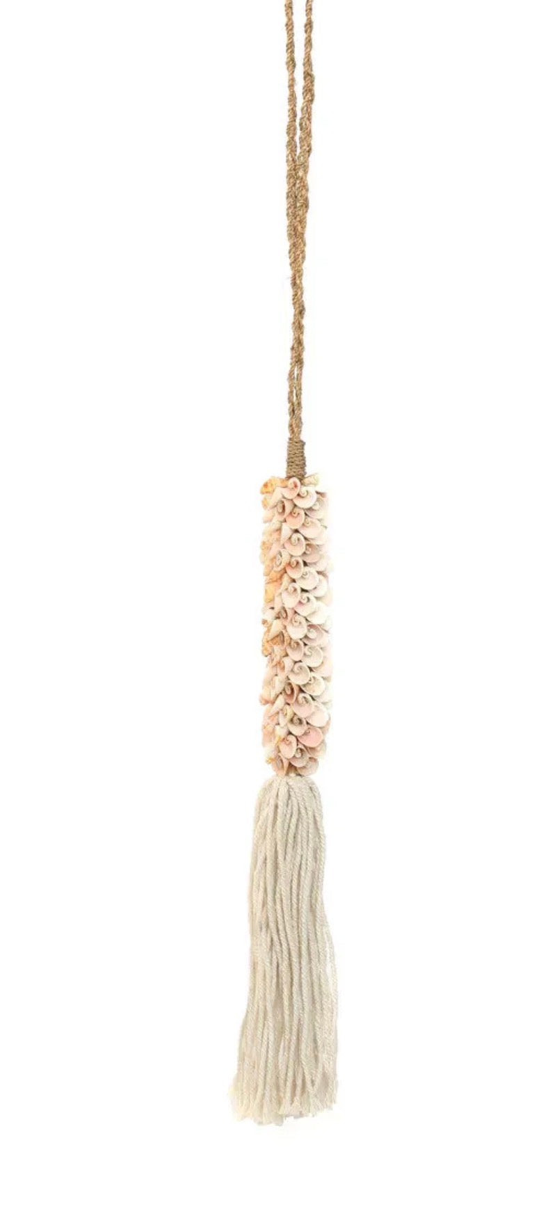 Pink Cowrie Shell Tassel