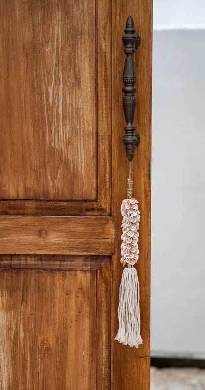 Pink Cowrie Shell Tassel